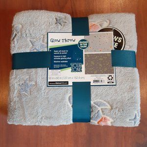 Plush Your Zone Glow In The Dark Blanket Your Zone Bedding Glow